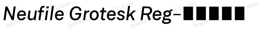 Neufile Grotesk Reg字体转换